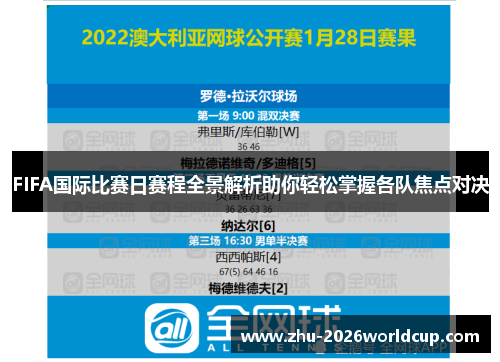 FIFA国际比赛日赛程全景解析助你轻松掌握各队焦点对决 FIFA国际比赛日赛程全景解析助你轻松掌握各队焦点对决